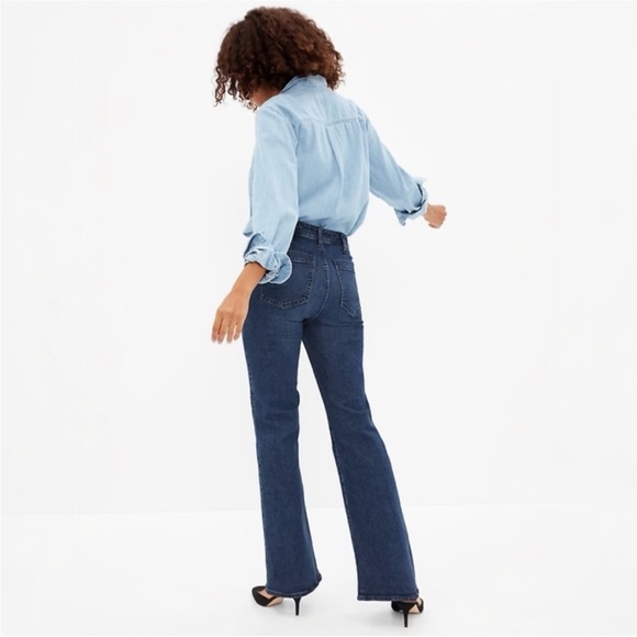 GAP 70’s Style Flare Jeans NWT 10 SHORT - Picture 2 of 8